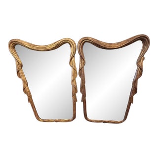 Art Nouveau Giltwood Swag Motif Large Mirrors For Sale