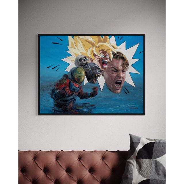 Make Use of Your Anger by Andreas Claussen | Oil on canvas depiction of a figure expressing rage. For Sale - Image 4 of 5