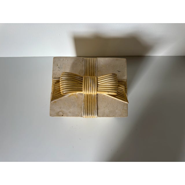 1980's Vintage Tessellated Stone & Rattan Decorative Box For Sale - Image 10 of 12