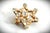 Metal Antique 14k Top Gold and Crystal Star Pin For Sale - Image 7 of 9