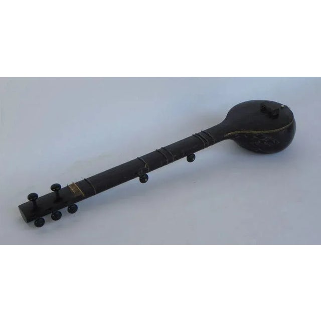 Indian Vintage Wood Sitar From India For Sale - Image 3 of 3