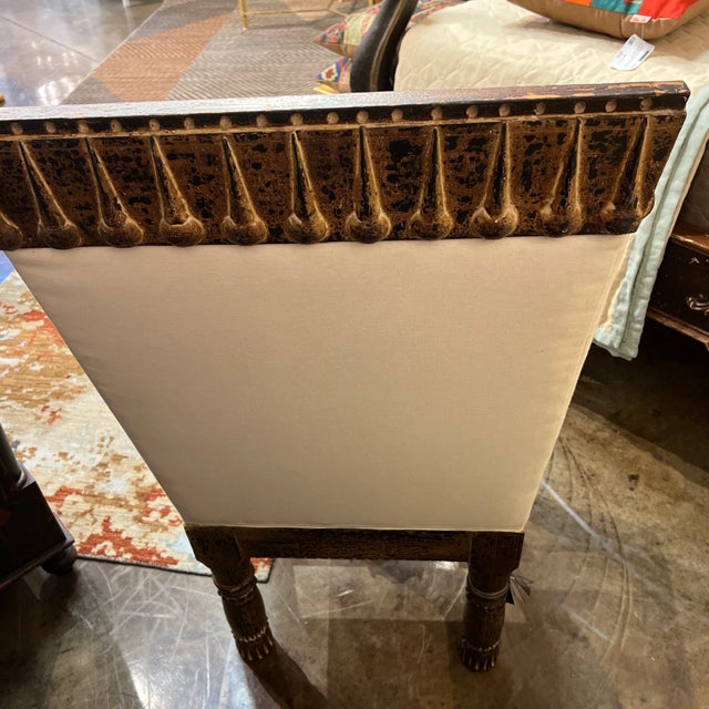 Brown 1990s Vintage Hand-Carved Spanish Colonial Style Chair For Sale - Image 8 of 13