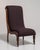 19th Century France Deep Aubergine Plum Upholstered Slipper Side Chair For Sale - Image 9 of 11