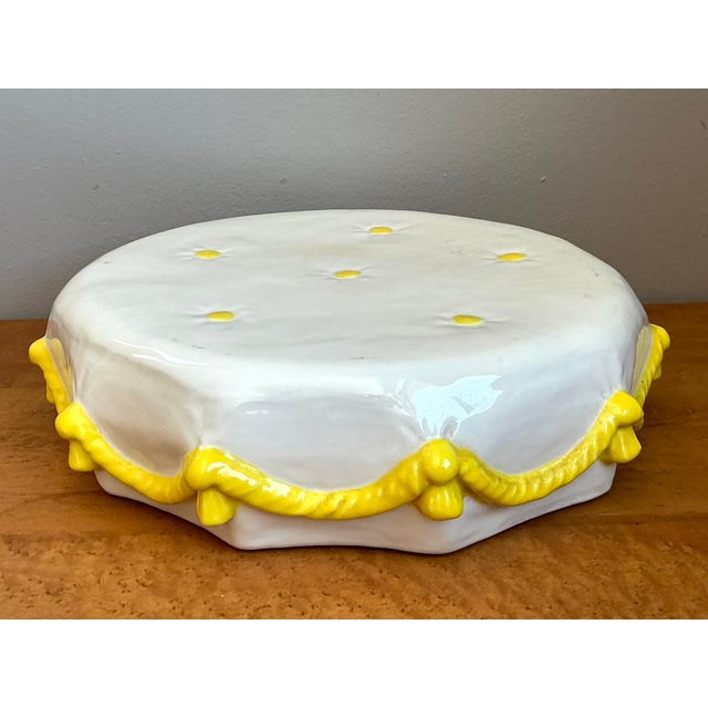 This whimsical vintage ceramic decorative object is a masterwork of trompe l’oeil design, expertly hand-molded to mimic...