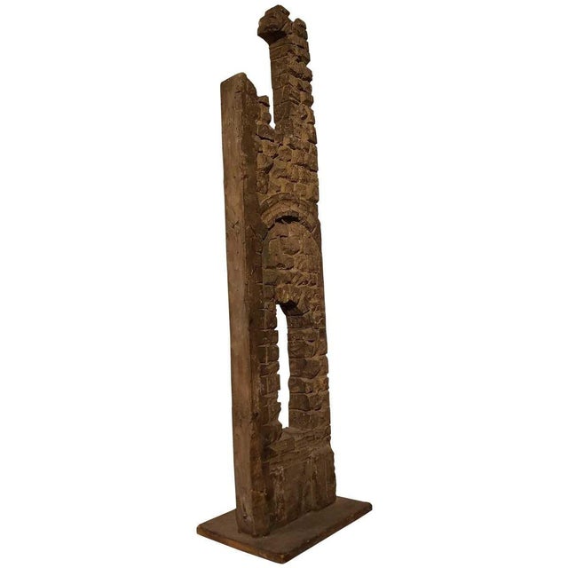 Late 19th Century Georgian Style Miniature Wood Model of Ruins 1870 For Sale - Image 5 of 7