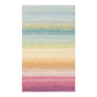Dash & Albert by Annie Selke Watercolor Horizon Woven Cotton Rug, 6' x 9' For Sale