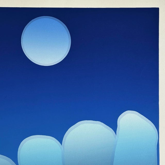 1970s Lee Shi-Chi (Chinese, 1938 - 2019) - Vintage Postmodernist “Moon’s Shadow”, Signed (1975, Serigraph on Wove Paper) For Sale - Image 5 of 5