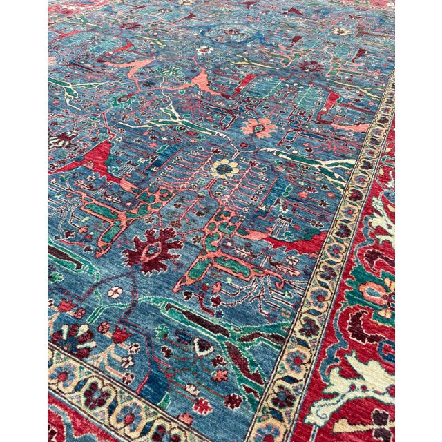 Late 20th Century Hand-Knotted Persian-Style Rug – Large Floral Medallion Design – 300x416 Cm For Sale - Image 15 of 18