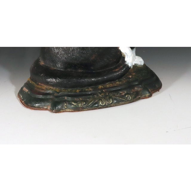 Cast Iron Charm: American Folk Art Cat Doorstop This charming piece of American folk art is a cast iron doorstop modeled...