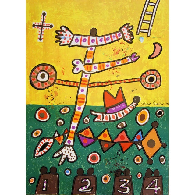 Alan DAVIE Sports festival Original lithograph Signed in the plate 101 x 64 cm Lithograph created in 1972 for the Munich...