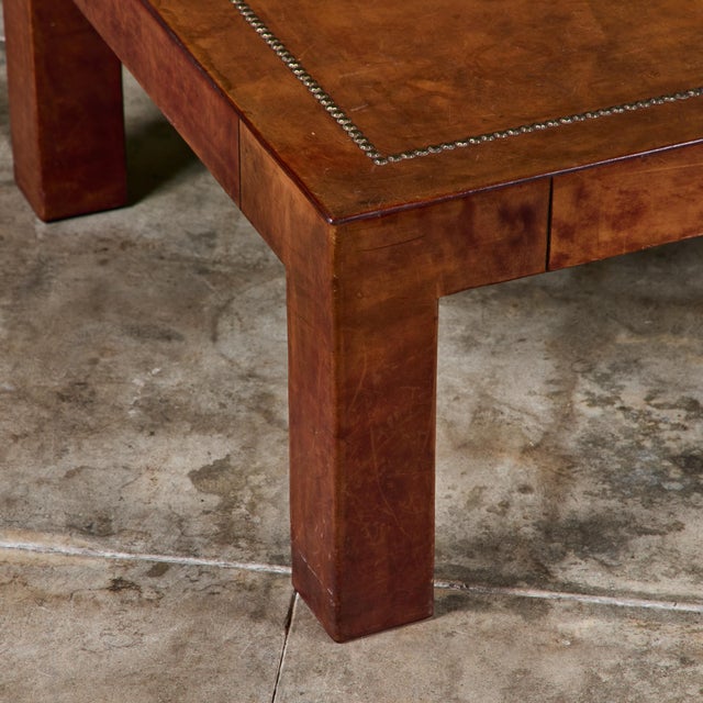 Jeff Knight Leather Coffee Table For Sale - Image 15 of 18