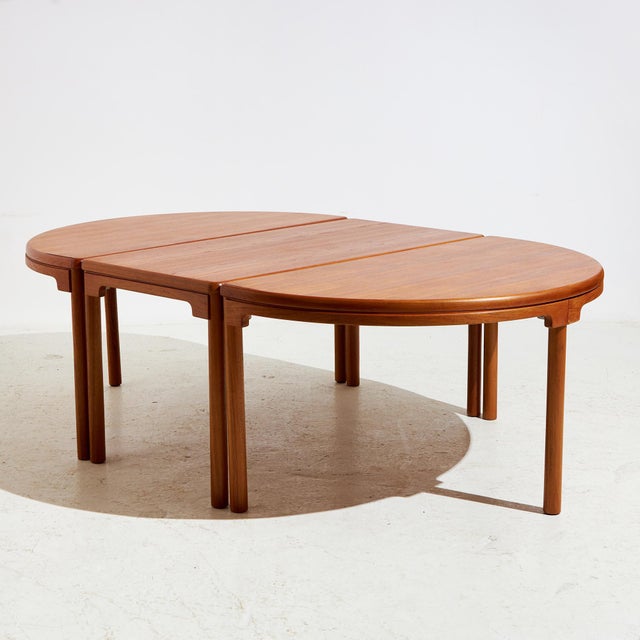 Teak Dining Table, 1960s, Set of 3 For Sale - Image 4 of 18