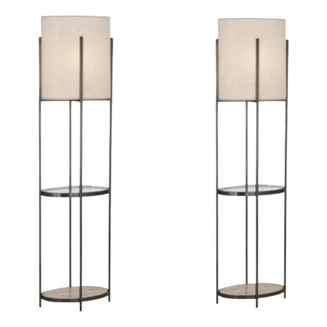 Colonnade Light Floor Lamps by Robert Abbey, Set of 2 For Sale