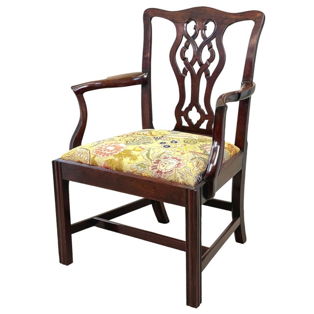 Mahogany Chippendale Armchair, 1760s For Sale