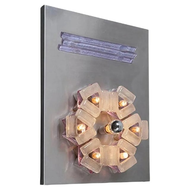 Large Sculptural Wall Light from Poliarte, 1960s For Sale