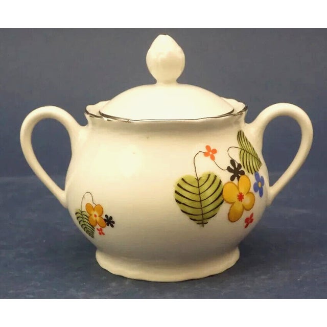 Vintage Art Deco Porcelain Tea Set by the Richard Ginori Factory, 1930s, Set of 7 For Sale - Image 9 of 18