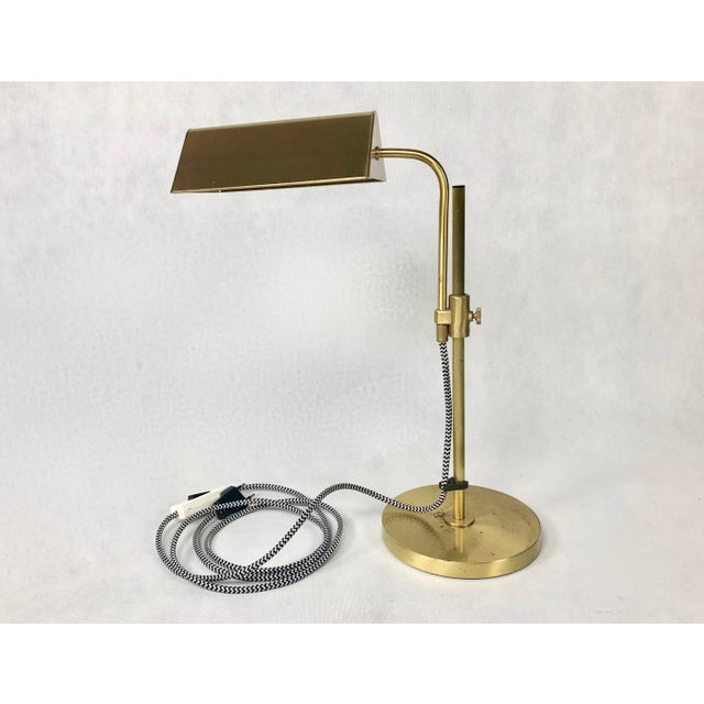 Mid-Century Modern Vintage Brass Table Lamp from Fischer Leuchten, 1970s For Sale - Image 3 of 10