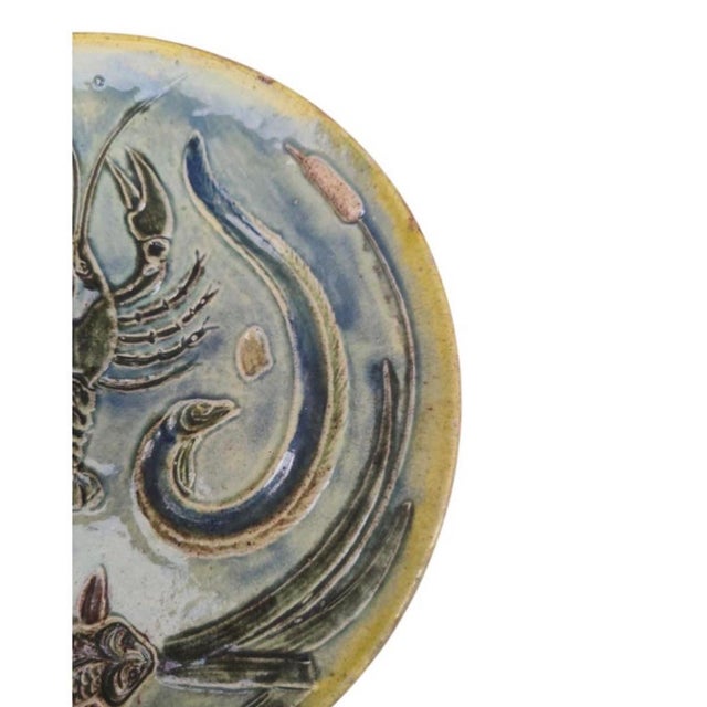Pair of 19th Century French Majolica Palissy Platters For Sale In Austin - Image 6 of 7