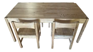 Hongisto Dining Set in Solid Pine by Ilmari Tapiovaara for Laukaan Puu, 1960s, Set of 5