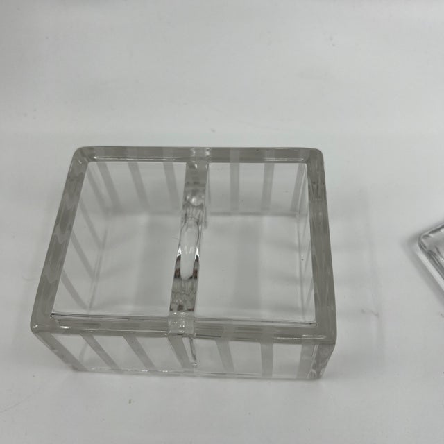 American 1940s Vintage, American Brilliant Period Glass Vanity Box For Sale - Image 3 of 12