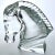 French Late 20th Century Baccarat Art Crystal Horse Head by Tauni De Lesseps For Sale - Image 3 of 5