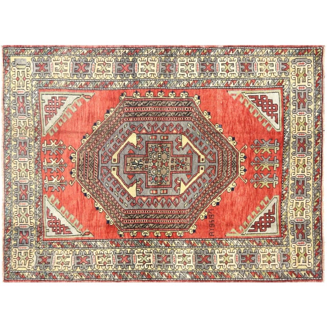 Textile 1960s Turkish Oushak Rug For Sale - Image 7 of 7