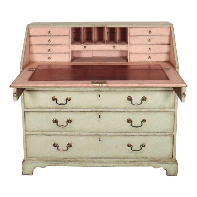 English Painted Bureau, 18th Century For Sale