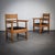 A striking pair of art deco armchairs from the 1930s, attributed to lov oosterbeek. The chairs combine strong lines with...