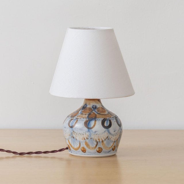 French 1960s French Ceramic Lamp by Jean-Claude Courjault For Sale - Image 3 of 12