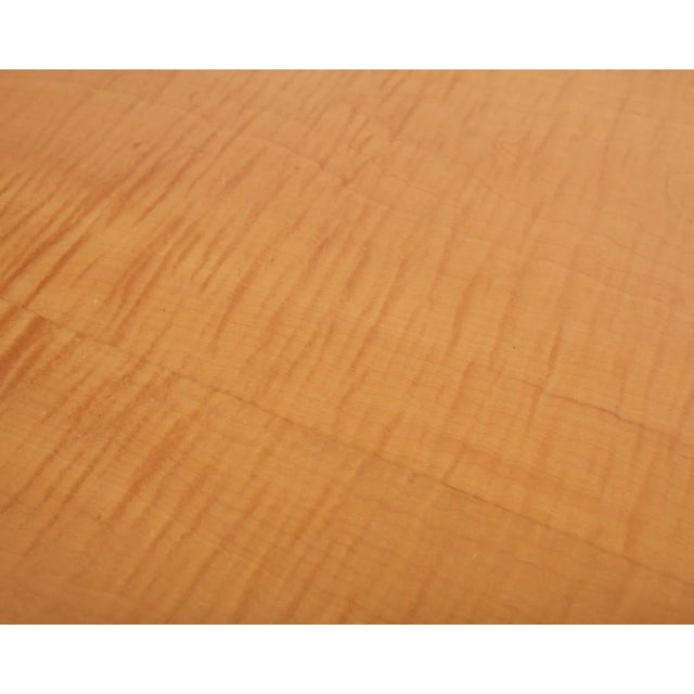 Pair of Post Modern Ebony and Birch Demilune Console Tables For Sale In Sacramento - Image 6 of 13