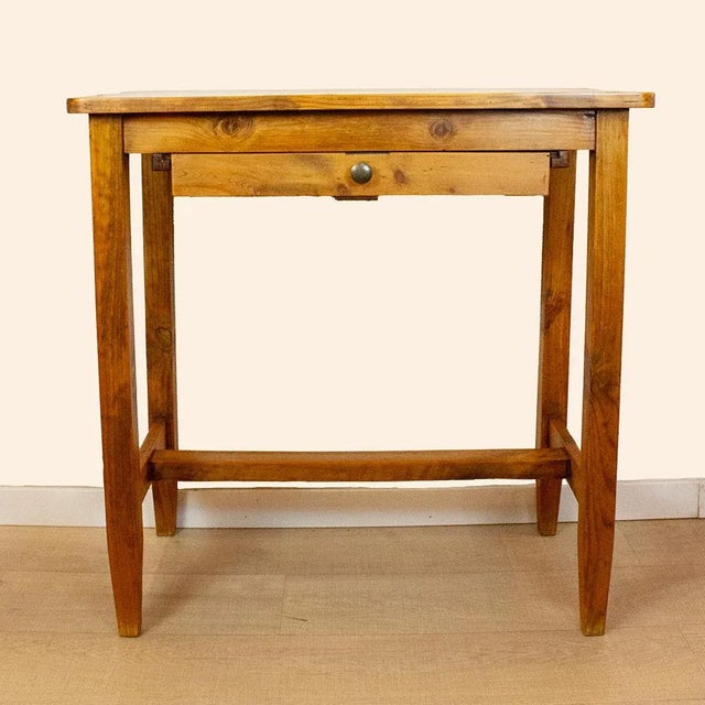 Small French Wooden Kitchen Table, 1940s For Sale - Image 11 of 11
