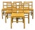 Set of 6 Contemporary Modern Oak Dining Chairs - Made in Italy For Sale