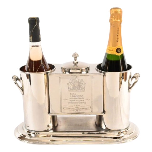 French Silver-Plated Wine Cooler For Sale