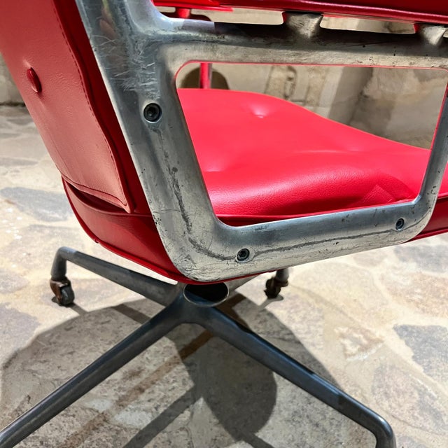 Red 1970s Herman Miller Eames Red Time Life Executive Office Chair For Sale - Image 8 of 12