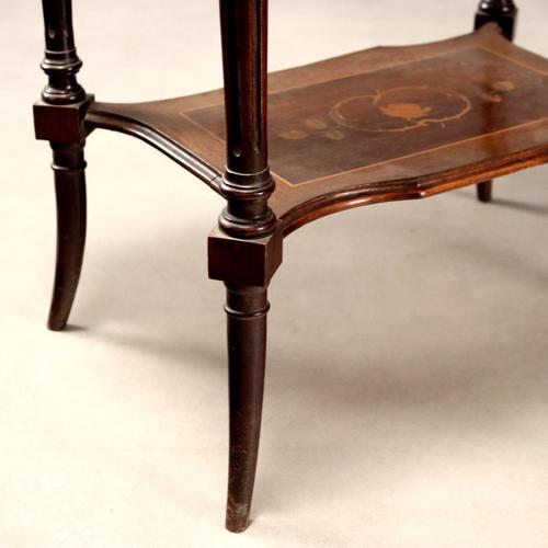 Small Table in Rosewood and Mahogany For Sale - Image 9 of 11