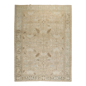 Antique Zabihi Collection Persian Neutral Color Heriz Rug