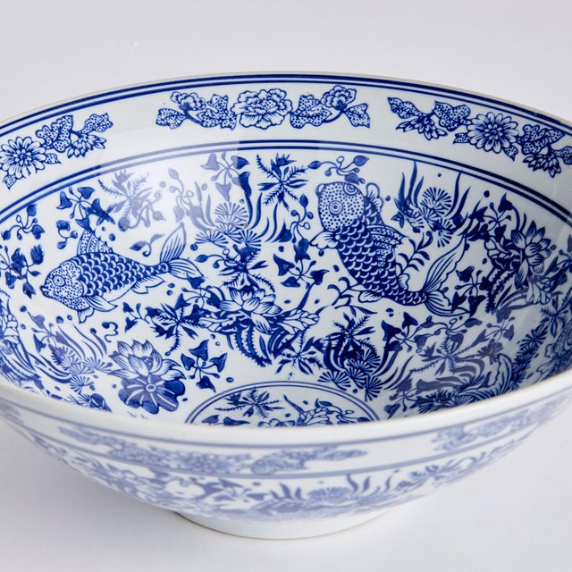 Chinese Barclay Butera Dynasty Koi Decorative Bowl For Sale - Image 3 of 4