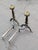 Early 20th Century Vintage Federal Style Brass Fireplace Andirons For Sale - Image 5 of 7