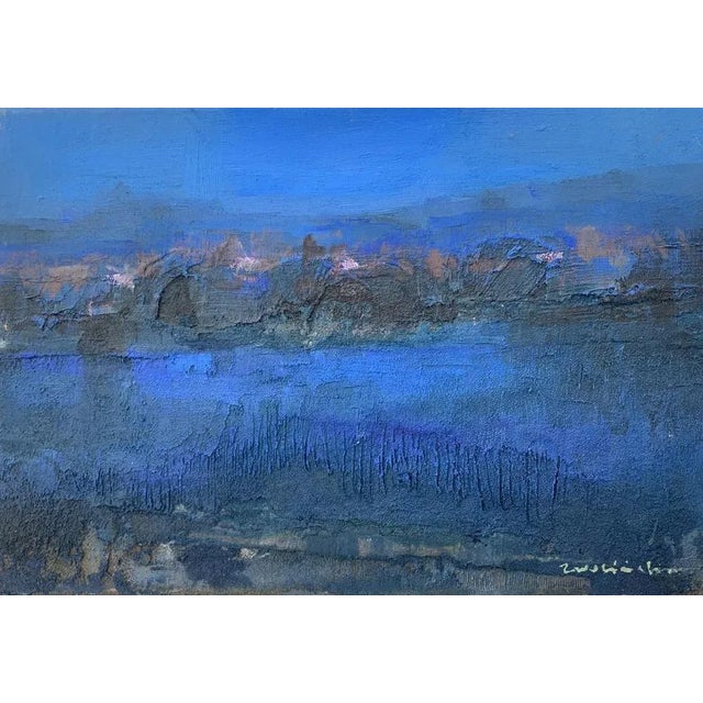 Early 21st Century Katarzyna Zwolinska, Nocturne, Mixed Media Painting, 2019 For Sale - Image 5 of 5