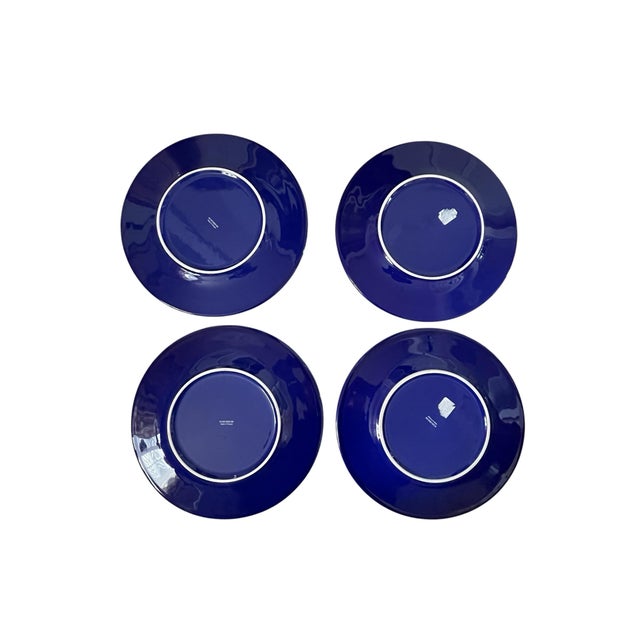 Contemporary Set of 8 Williams Sonoma Service Charger Chop Plates 13" Navy Blue. Portugal For Sale - Image 3 of 6