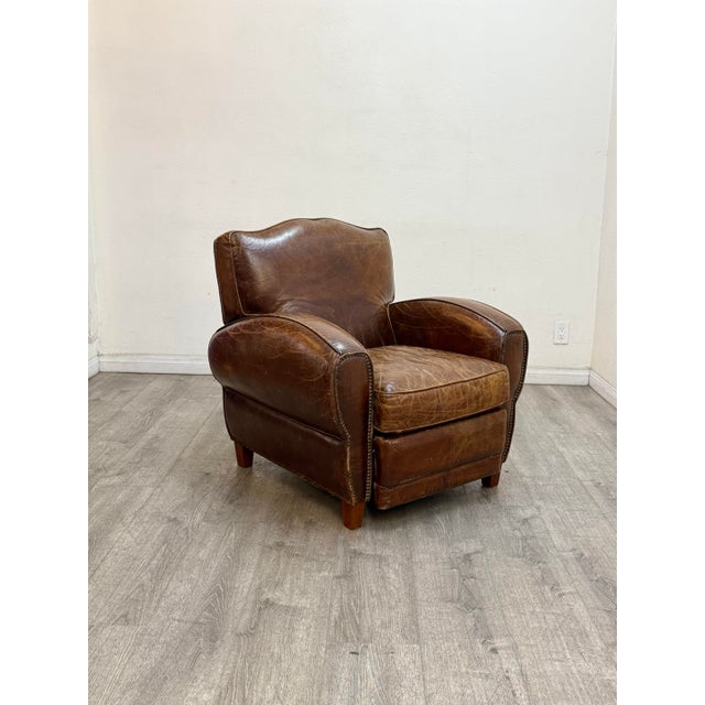 Pair of Recliner Leather Chairs For Sale - Image 9 of 11