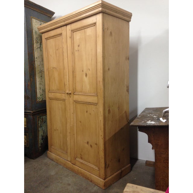 Antique Unpainted Rustic Pine Armoire Chairish