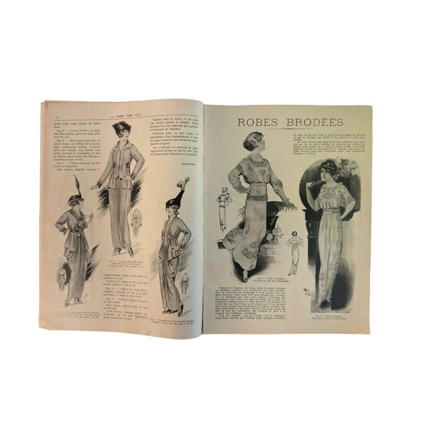 Antique French Fashion, Interiors & Women’s Culture Magazine, La Femme Chez Elle, March 15, 1914 For Sale - Image 9 of 14