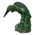 Vintage Lifesize Chinese Green & Blue Glazed Ceramic Heron Bird Sculpture For Sale