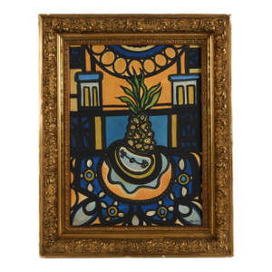 Mid 20th Century Framed Signed Amelia Peláez Del Casal Oil on Canvas