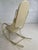 Italian Rocking Chair in Brass and Beige Skaï, 1950s For Sale - Image 6 of 13