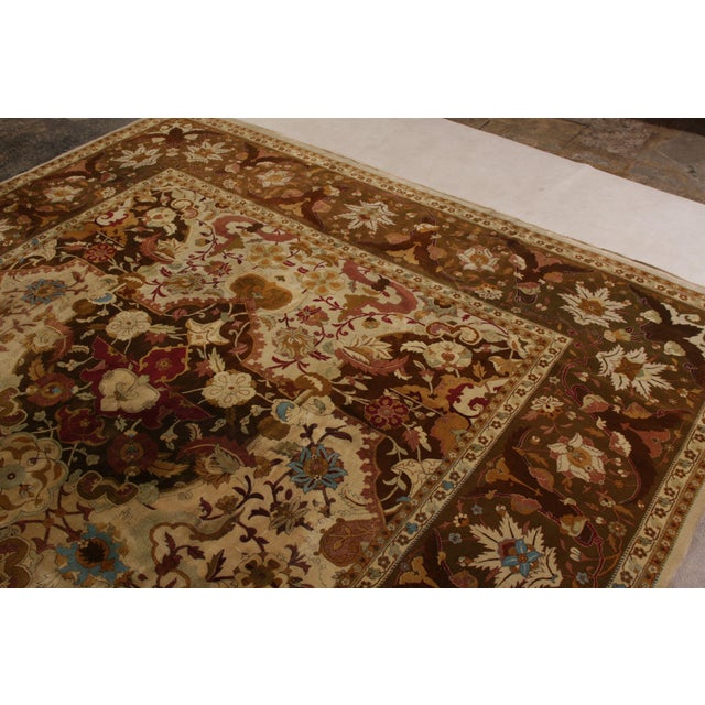 Rug & Kilim 1990s Antique Shahrestan Style Rug in Rich Colors & Floral Patterns, From Rug & Kilim For Sale - Image 4 of 9