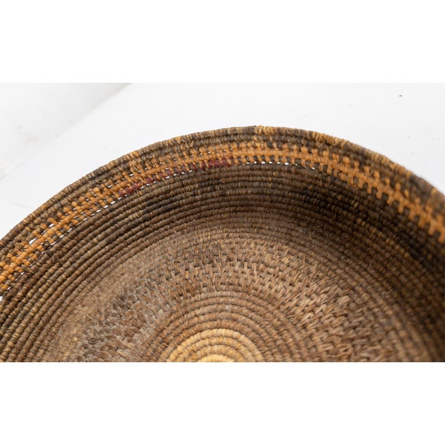 Early 20th Century Southwest Native American Indian Coiled Basket, Pima or Papago For Sale - Image 10 of 13