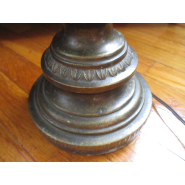 Vintage Renaissance Metal Table Lamps Lion & Drape Design - a Pair For Sale - Image 12 of 13