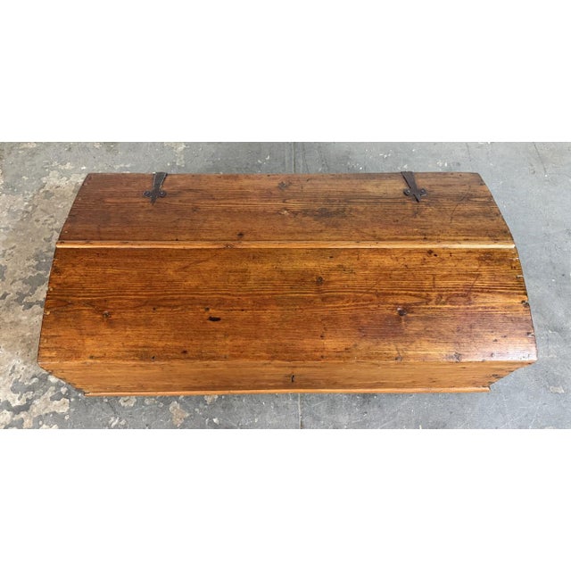 Antique Dometop Blanket Chest With Exposed Dovetails For Sale In Raleigh - Image 6 of 11
